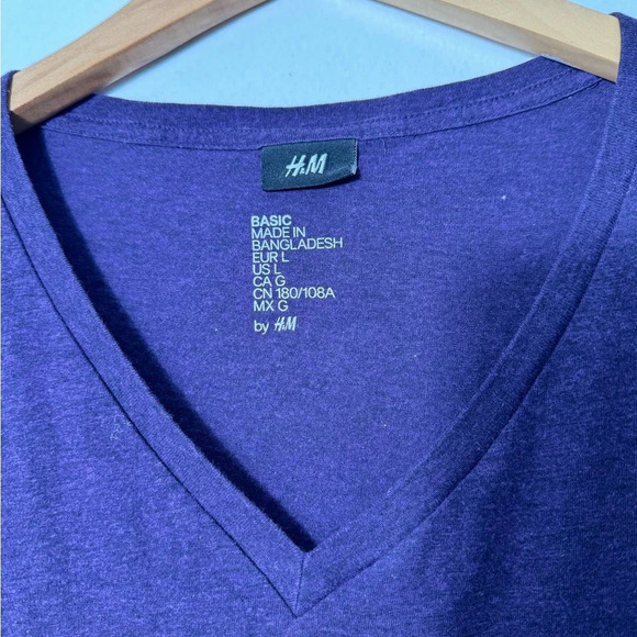 goodfellow & H&M Men T-Shirts bundle size L Gray/purple - Picture 9 of 14